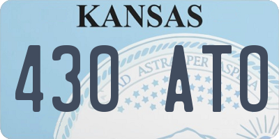 KS license plate 430ATO