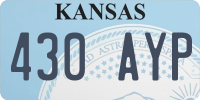 KS license plate 430AYP