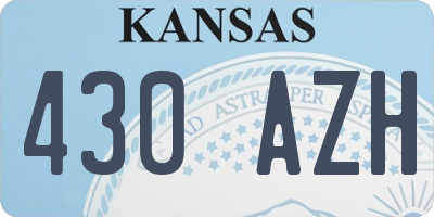 KS license plate 430AZH