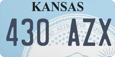 KS license plate 430AZX
