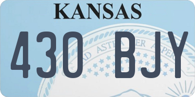 KS license plate 430BJY