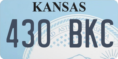 KS license plate 430BKC