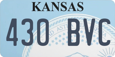 KS license plate 430BVC