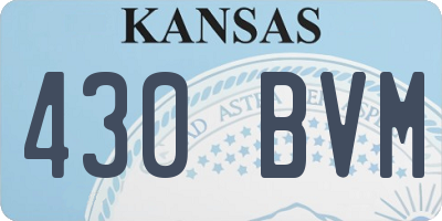 KS license plate 430BVM