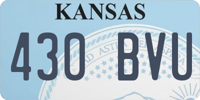 KS license plate 430BVU