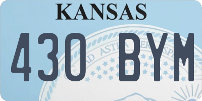 KS license plate 430BYM