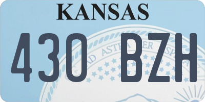 KS license plate 430BZH
