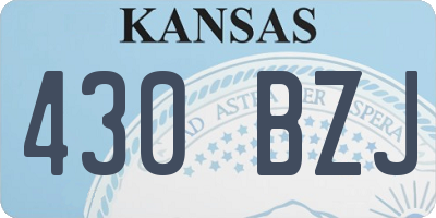 KS license plate 430BZJ