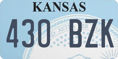 KS license plate 430BZK