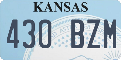 KS license plate 430BZM