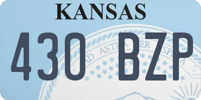 KS license plate 430BZP