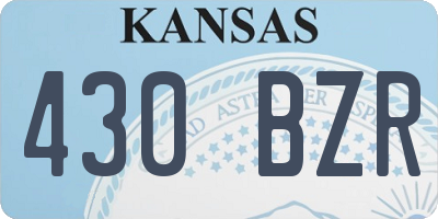KS license plate 430BZR