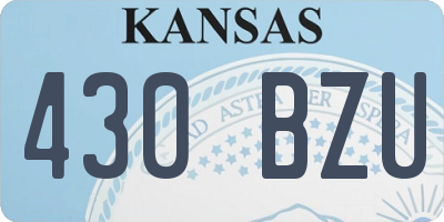 KS license plate 430BZU
