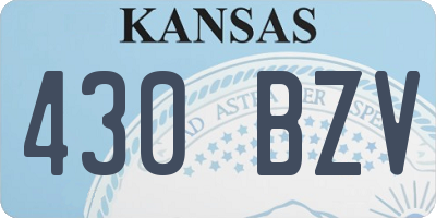 KS license plate 430BZV
