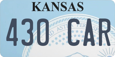 KS license plate 430CAR