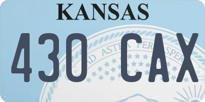 KS license plate 430CAX