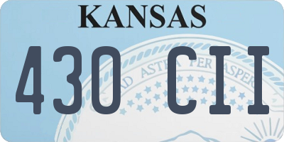 KS license plate 430CII