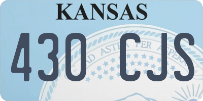 KS license plate 430CJS