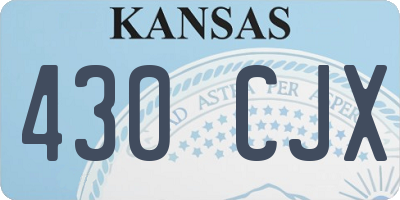 KS license plate 430CJX