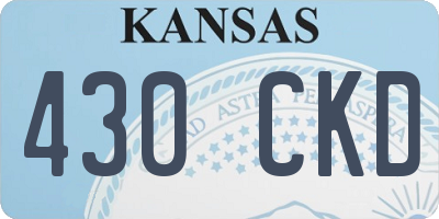 KS license plate 430CKD