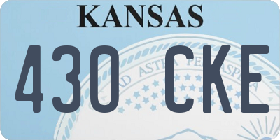 KS license plate 430CKE