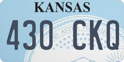 KS license plate 430CKQ
