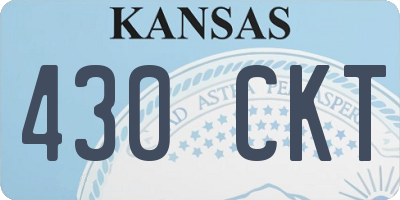 KS license plate 430CKT