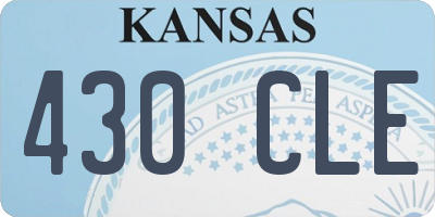 KS license plate 430CLE