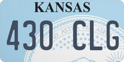 KS license plate 430CLG