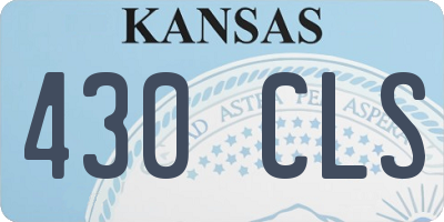 KS license plate 430CLS