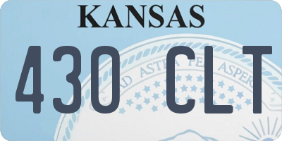 KS license plate 430CLT