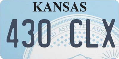 KS license plate 430CLX