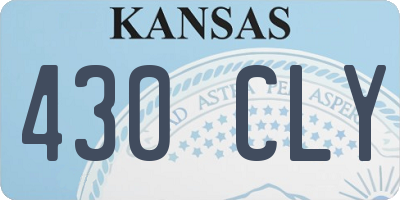 KS license plate 430CLY