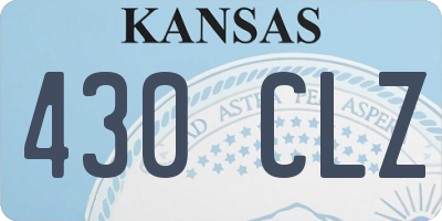 KS license plate 430CLZ