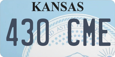 KS license plate 430CME