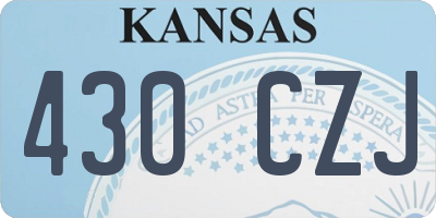 KS license plate 430CZJ