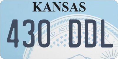 KS license plate 430DDL