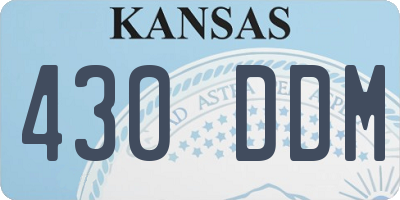 KS license plate 430DDM