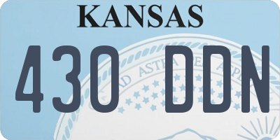 KS license plate 430DDN