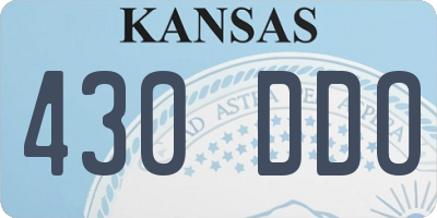 KS license plate 430DDO