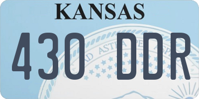 KS license plate 430DDR