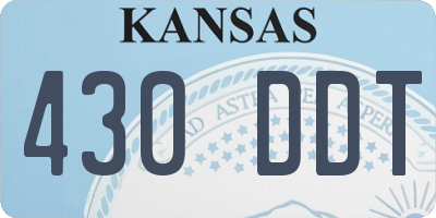 KS license plate 430DDT