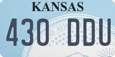 KS license plate 430DDU