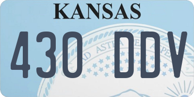 KS license plate 430DDV