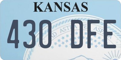 KS license plate 430DFE