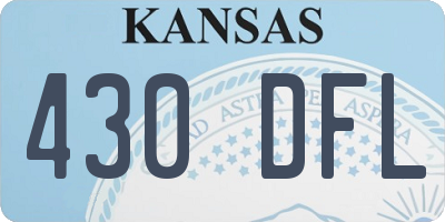 KS license plate 430DFL