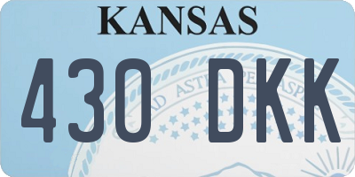 KS license plate 430DKK