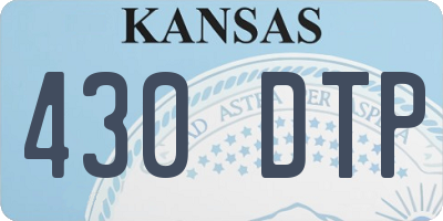 KS license plate 430DTP