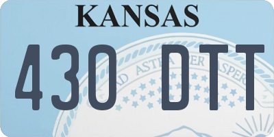KS license plate 430DTT