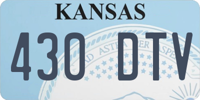 KS license plate 430DTV